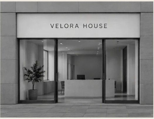 Velora House storefront before the rebrand