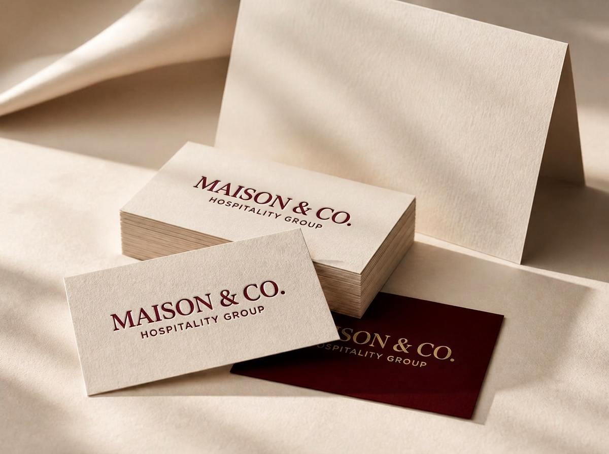 Client brand identity stationery